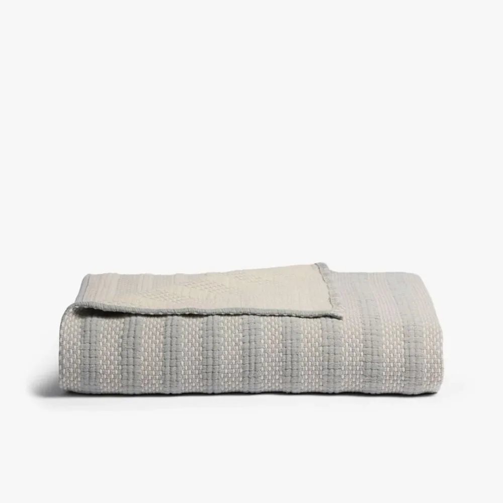 Parachute - Desert Stripe Bed Blanket Queen/King Cove - Parach Blue